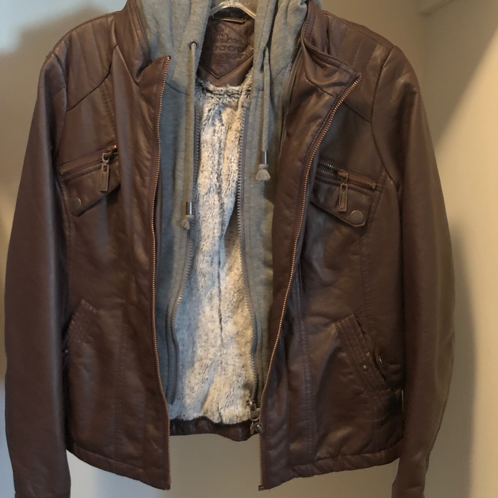 Faux leather jacket